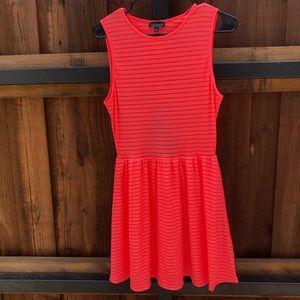 TOPSHOP Bright pink transparent top dress size 8